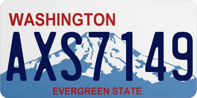 WA license plate AXS7149