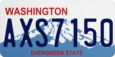 WA license plate AXS7150