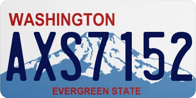 WA license plate AXS7152