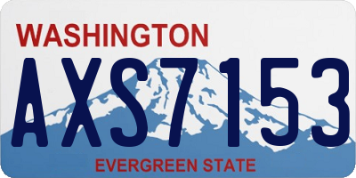 WA license plate AXS7153