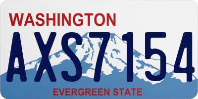 WA license plate AXS7154