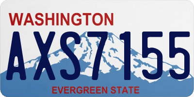 WA license plate AXS7155