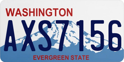 WA license plate AXS7156