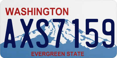 WA license plate AXS7159