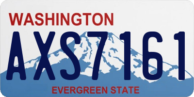 WA license plate AXS7161