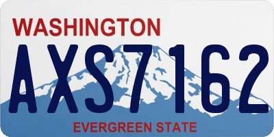 WA license plate AXS7162