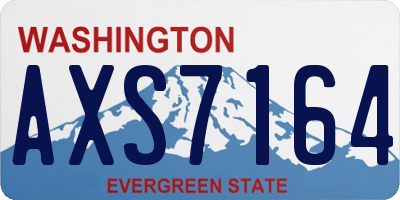 WA license plate AXS7164