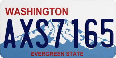 WA license plate AXS7165