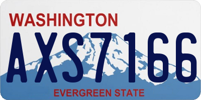 WA license plate AXS7166