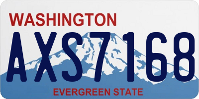 WA license plate AXS7168