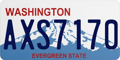 WA license plate AXS7170