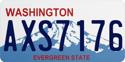 WA license plate AXS7176