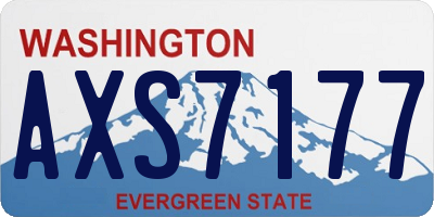 WA license plate AXS7177