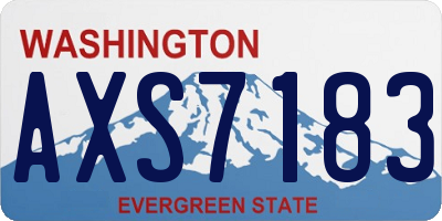 WA license plate AXS7183