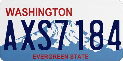 WA license plate AXS7184