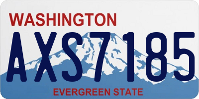 WA license plate AXS7185