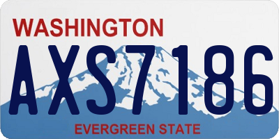 WA license plate AXS7186