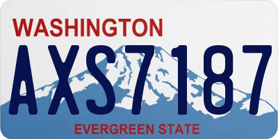 WA license plate AXS7187