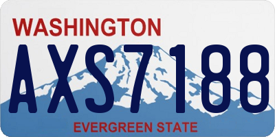 WA license plate AXS7188