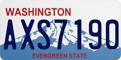 WA license plate AXS7190