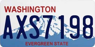 WA license plate AXS7198