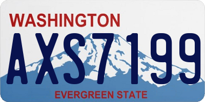 WA license plate AXS7199