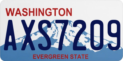 WA license plate AXS7209
