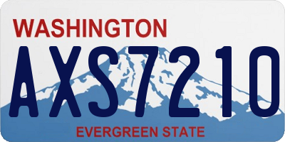 WA license plate AXS7210