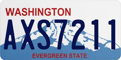 WA license plate AXS7211
