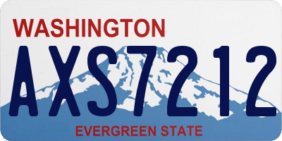 WA license plate AXS7212
