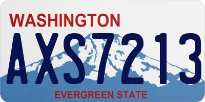 WA license plate AXS7213