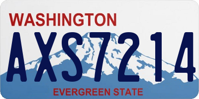 WA license plate AXS7214