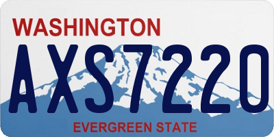 WA license plate AXS7220