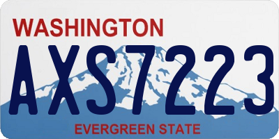 WA license plate AXS7223