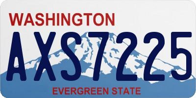 WA license plate AXS7225