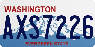 WA license plate AXS7226