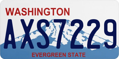 WA license plate AXS7229