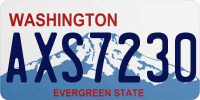 WA license plate AXS7230
