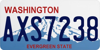 WA license plate AXS7238
