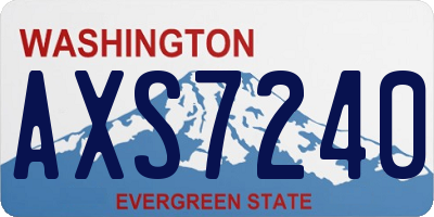 WA license plate AXS7240