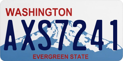 WA license plate AXS7241