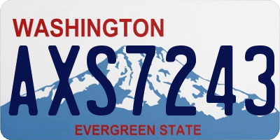 WA license plate AXS7243