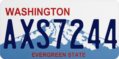 WA license plate AXS7244