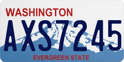 WA license plate AXS7245