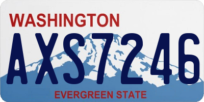 WA license plate AXS7246