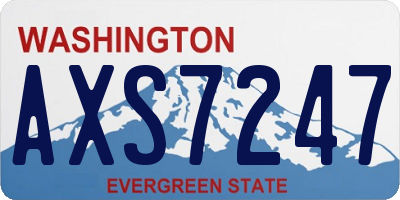 WA license plate AXS7247