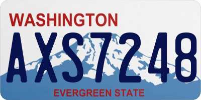 WA license plate AXS7248