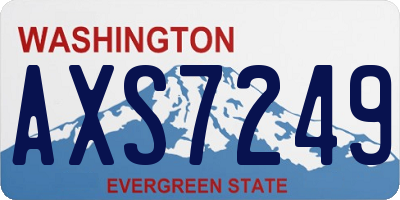 WA license plate AXS7249