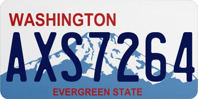 WA license plate AXS7264