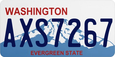 WA license plate AXS7267